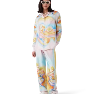 Psychedelische Nirvana-zijden broek