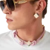 Roze geknoopte ketting Roze geknoopte ketting