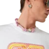 Roze geknoopte ketting Roze geknoopte ketting