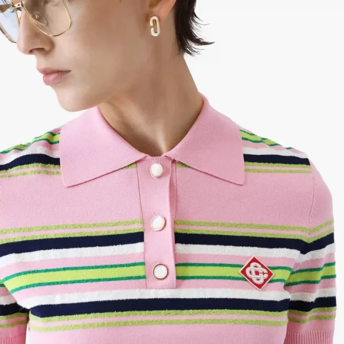Roze & groen gestreept getailleerd overhemd Roze & groen gestreept getailleerd overhemd