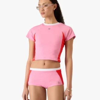 Roze Monogram-bikinishorts