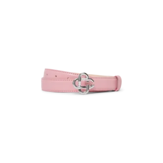 Roze zilveren Cc-logo-riem met gesp voor dames