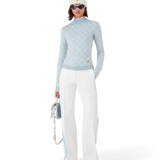 Ski Monogram Top met Hoge Kraag Ski Monogram Top met Hoge Kraag