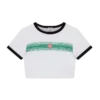 T-shirt met gestreept randje T-shirt met gestreept randje