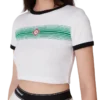 T-shirt met gestreept randje T-shirt met gestreept randje