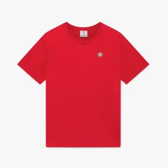 T-shirt met korte mouwen en rood diamantlogo T-shirt met korte mouwen en rood diamantlogo