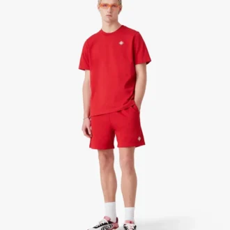 T-shirt met korte mouwen en rood diamantlogo T-shirt met korte mouwen en rood diamantlogo