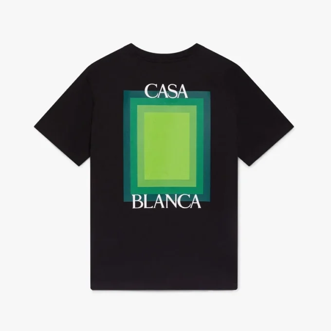 T-shirt met vierkant logo en korte mouwen