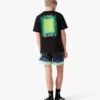 T-shirt met vierkant logo en korte mouwen