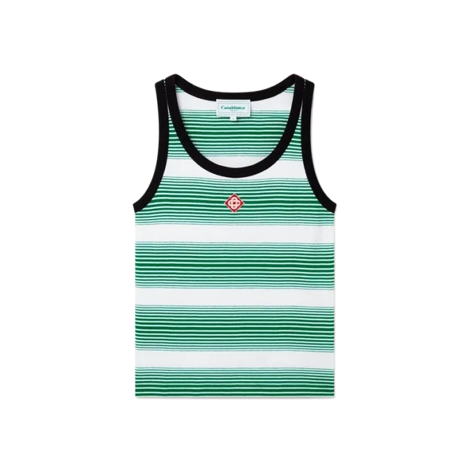 Tanktop met gestreepte rand Tanktop met gestreepte rand