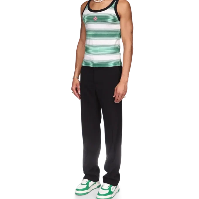 Tanktop met gestreepte rand Tanktop met gestreepte rand