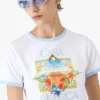 Tennis Landscape Ringer T-shirt met korte mouwen Tennis Landscape Ringer T-shirt met korte mouwen