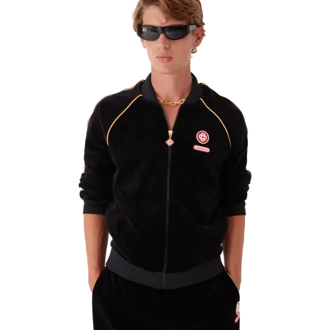 Trainingsjack van velours met kleurverloop Trainingsjack van velours met kleurverloop