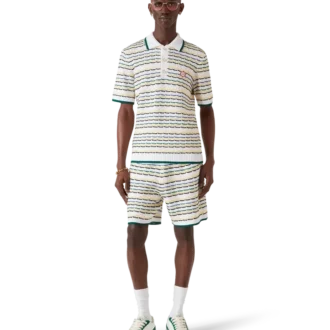 Tuck Stitch poloshirt met korte mouwen Tuck Stitch poloshirt met korte mouwen