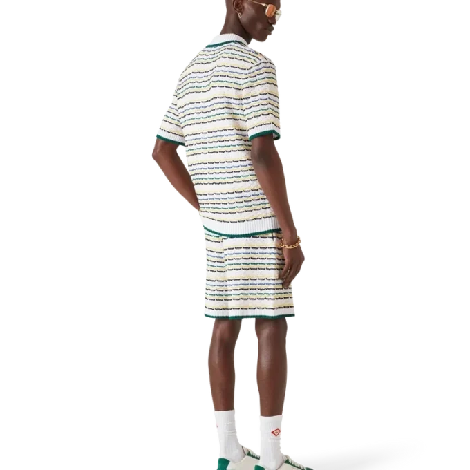 Tuck Stitch poloshirt met korte mouwen