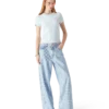 Velours T-shirt met korte mouwen voor dames Velours T-shirt met korte mouwen voor dames