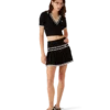 Viscose geplooide minirok