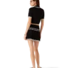 Viscose geplooide minirok