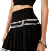 Viscose geplooide minirok
