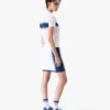 Wit-blauw gestreepte mesh-minirok