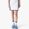 Wit-blauw gestreepte mesh-minirok