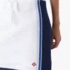 Wit-blauw gestreepte mesh-minirok