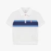 Wit-blauw gestreepte mesh top