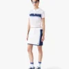 Wit-blauw gestreepte mesh top