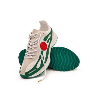 Witte en groene Stade-sneaker voor heren