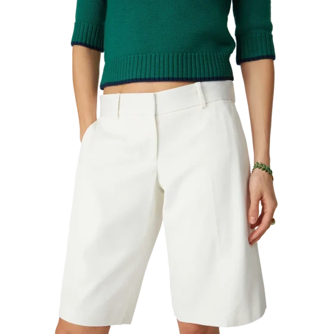 Wollen relaxte, getailleerde Shorts