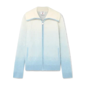 Zacht mohair jack met rits en kleurverloop Zacht mohair jack met rits en kleurverloop