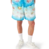 Zijden twill-Shorts met Kawaii-motief