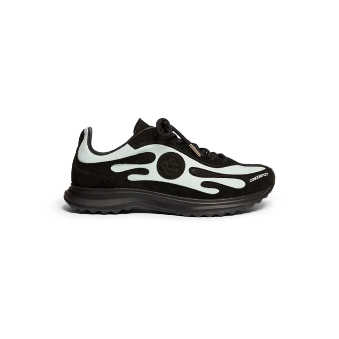 Zwarte en mintkleurige Stade-sneaker voor heren