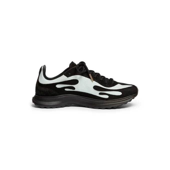 Zwarte en mintkleurige Stade-sneaker voor heren