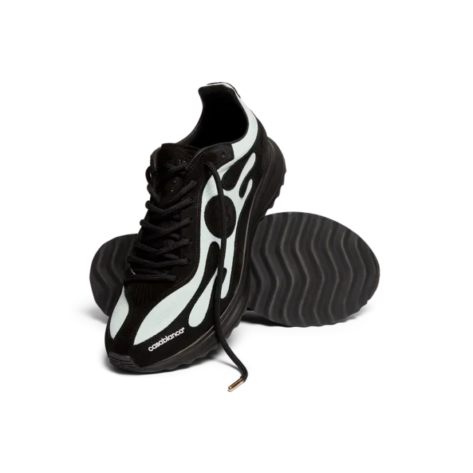 Zwarte en mintkleurige Stade-sneaker voor heren