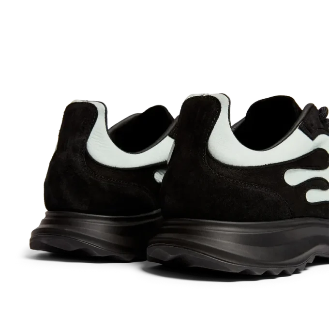 Zwarte en mintkleurige Stade-sneaker voor heren