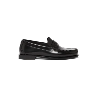 Zwarte leren loafers voor heren